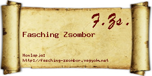 Fasching Zsombor névjegykártya