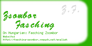 zsombor fasching business card